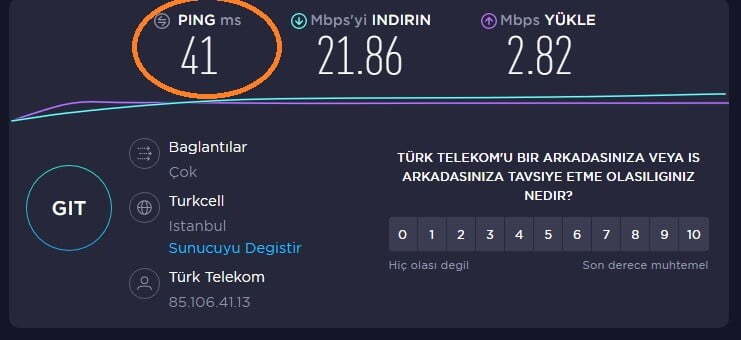 SPEEDTEST ile İnternet Hız Testi