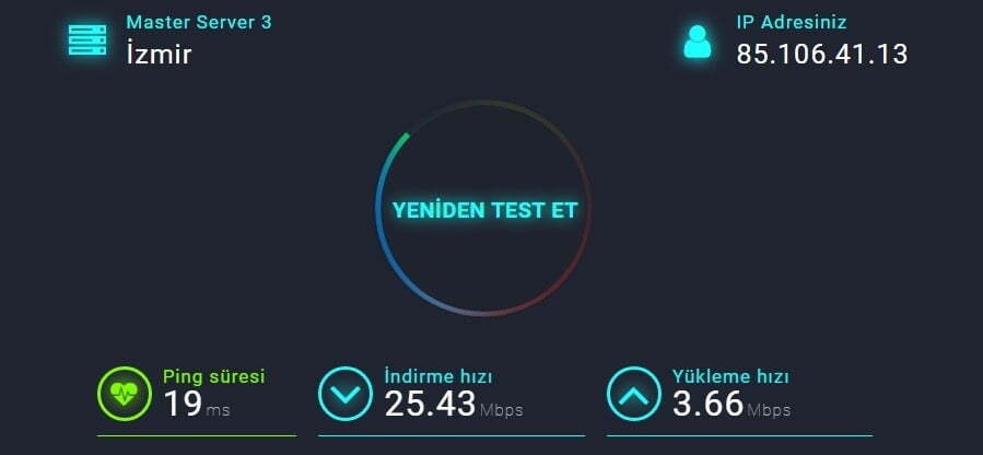 HIZTESTI.com.tr ile İnternet Hız Testi