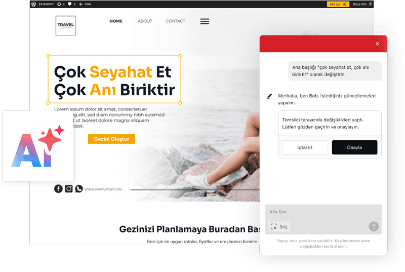 Sitem oluşturulduktan sonra üzerinde değişiklik veya düzenleme yapabilir miyim?